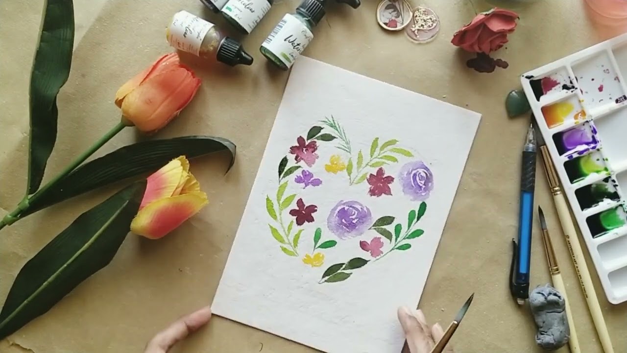 Easy watercolor Florals