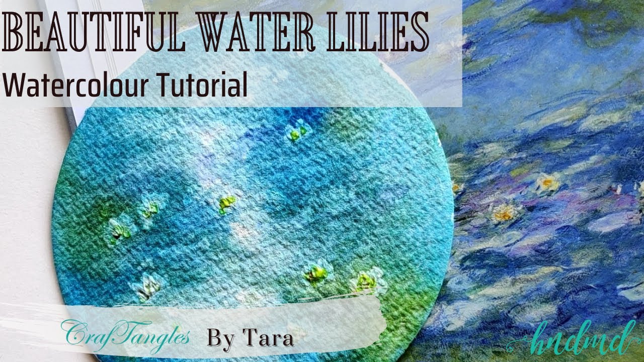 Beautiful 'Water Lilies' Watercolour Painting