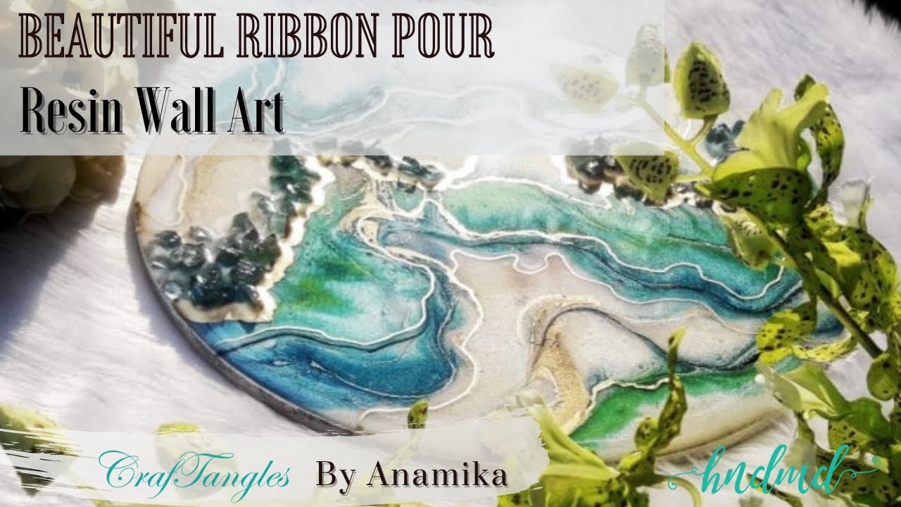 Beautiful Ribbon Pour Resin Wall Art
