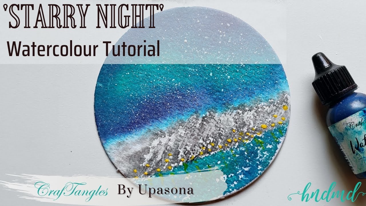 Beautiful 'Starry Night' Watercolour Painting