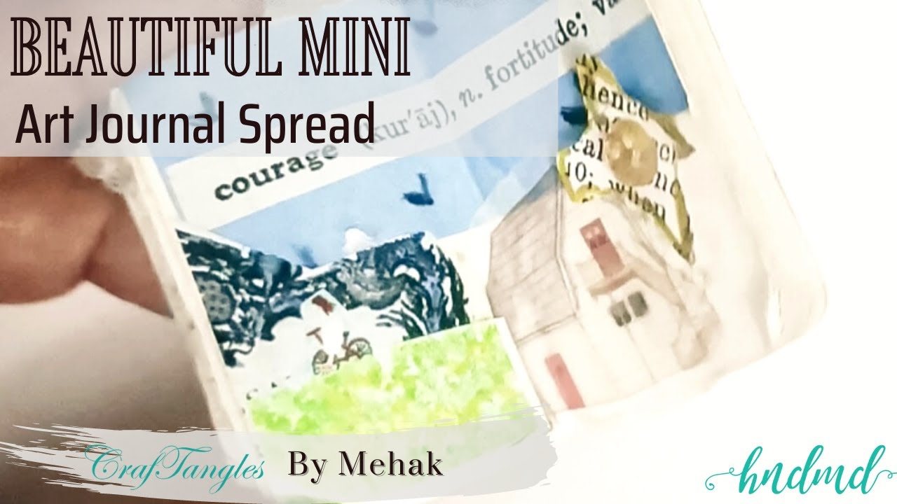 Beautiful Mini Art Journal Spread