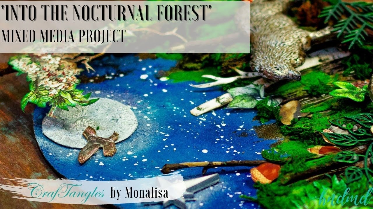 Beautiful 'Into The Nocturnal Forest' Mixed Media Project