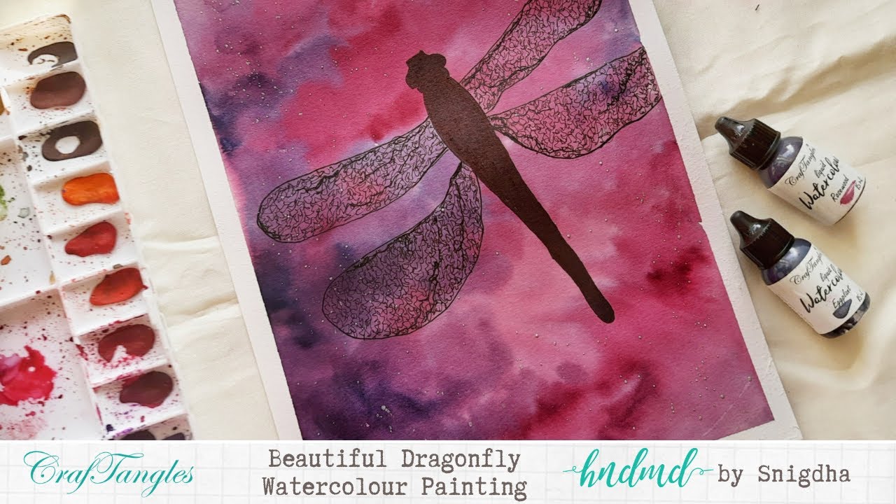 Beautiful Dragonfly Watercolour Painting