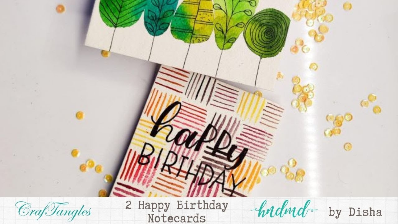 Two Happy Birthday Notecards