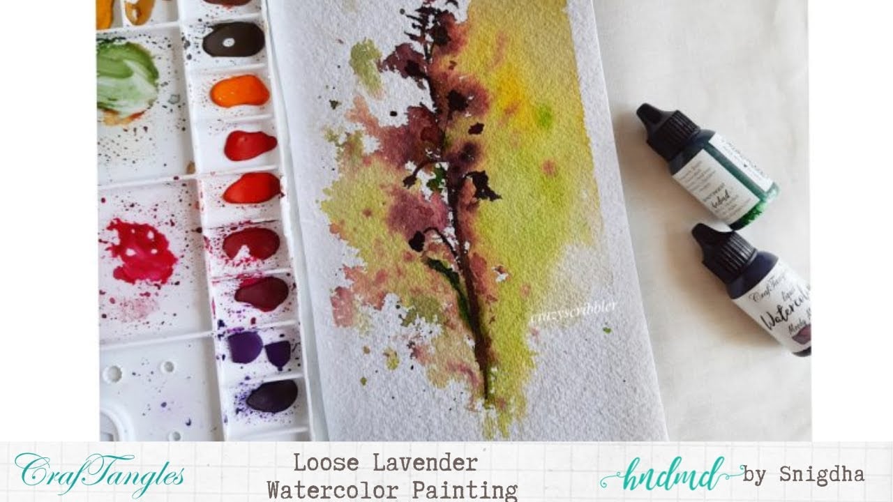 Loose Lavender Watercolor Painting