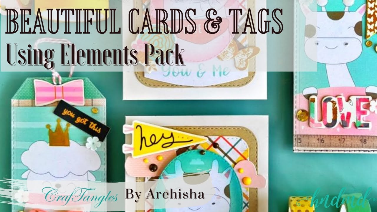 Beautiful 2 Tags and Cards Using Love Notes Element Sheets