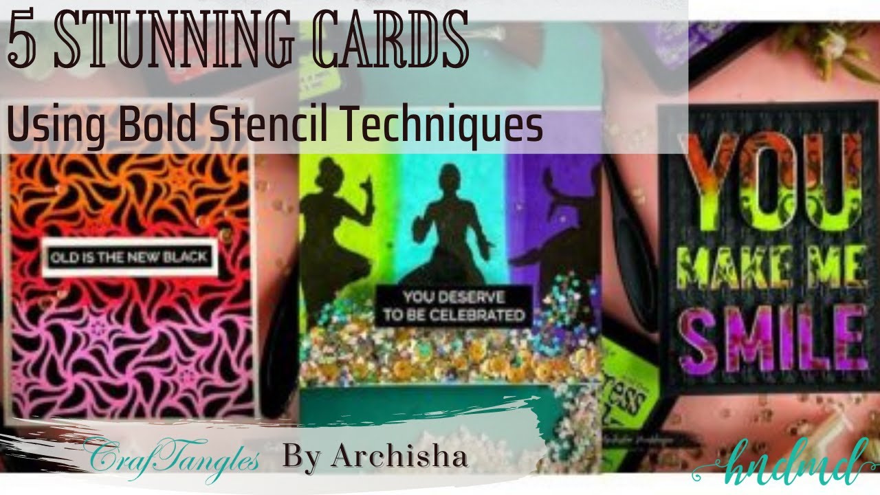 5 Stunning Cards With Bold Stencil Techniques