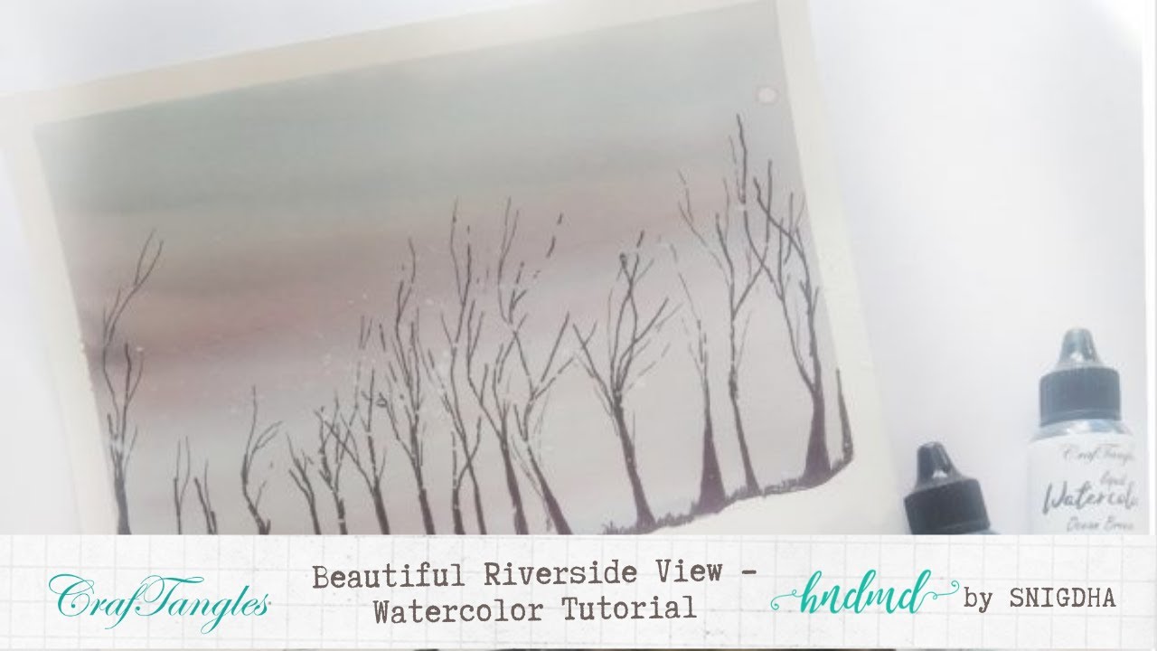 Beautiful Riverside View - Watercolor Tutorial