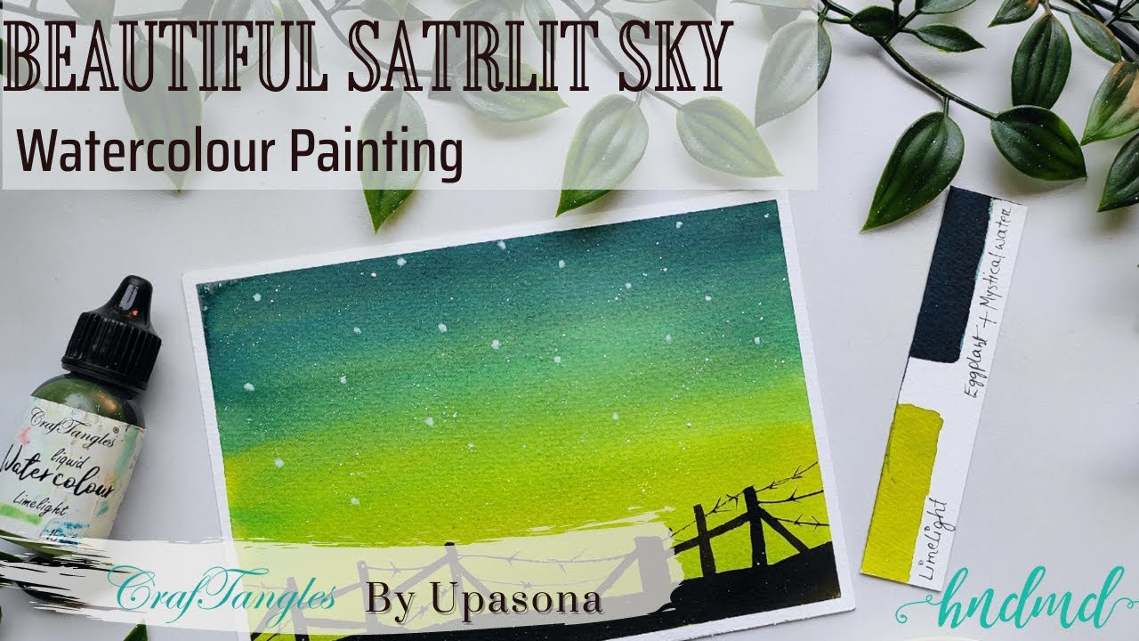 Beautiful 'Starlit Sky' Watercolour Painting