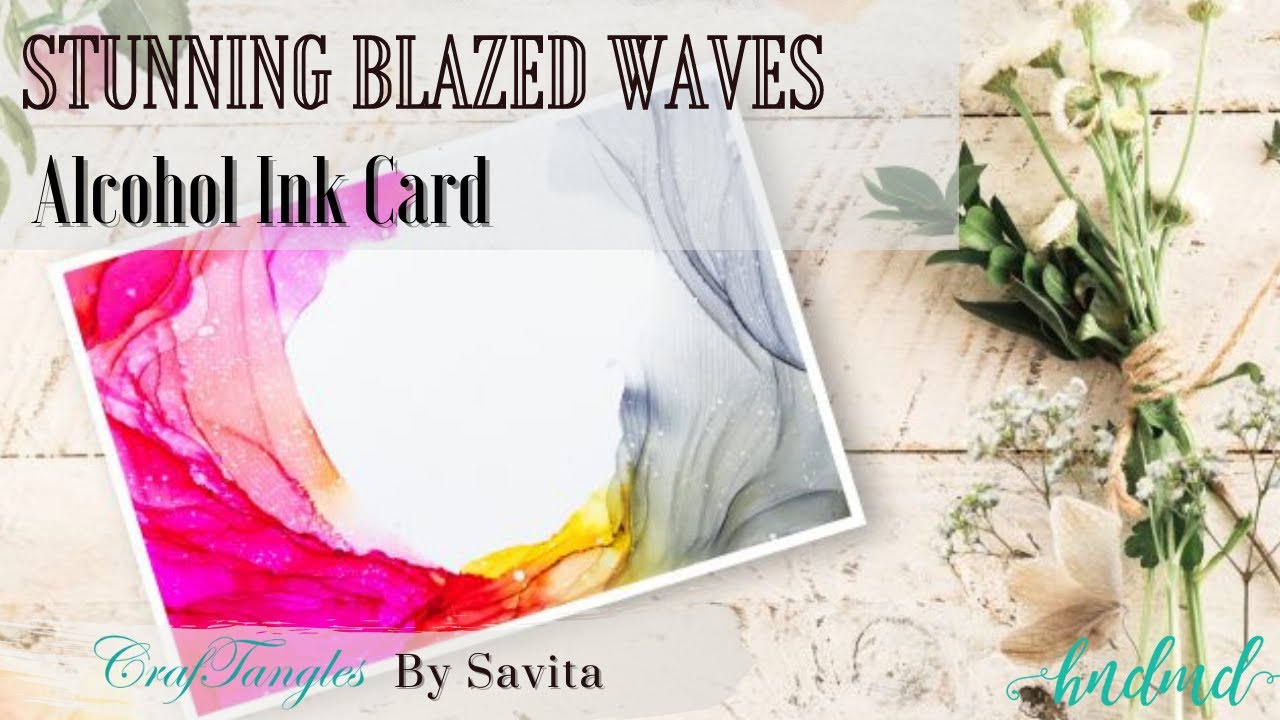 Stunning Blazed Waves - Alcohol Ink ArtWork on Christmas