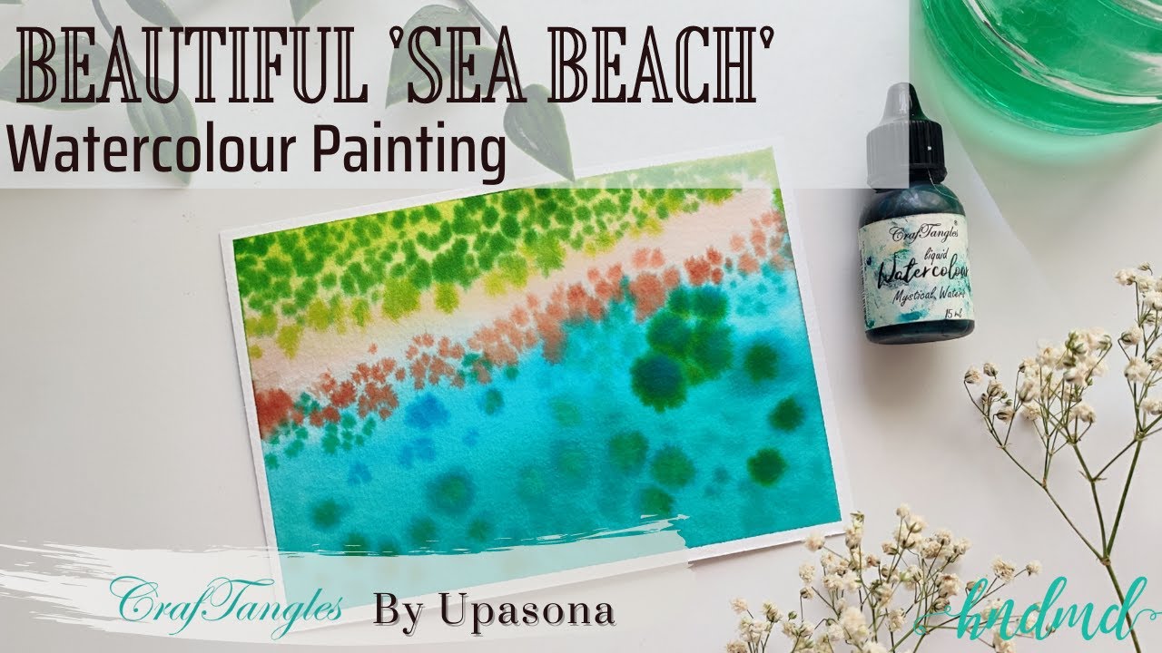Beautiful 'Sea Beach' Watercolour Painting