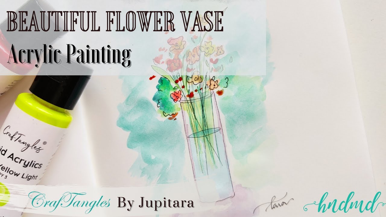 Beautiful 'Flower Vase' Acrylic Painting