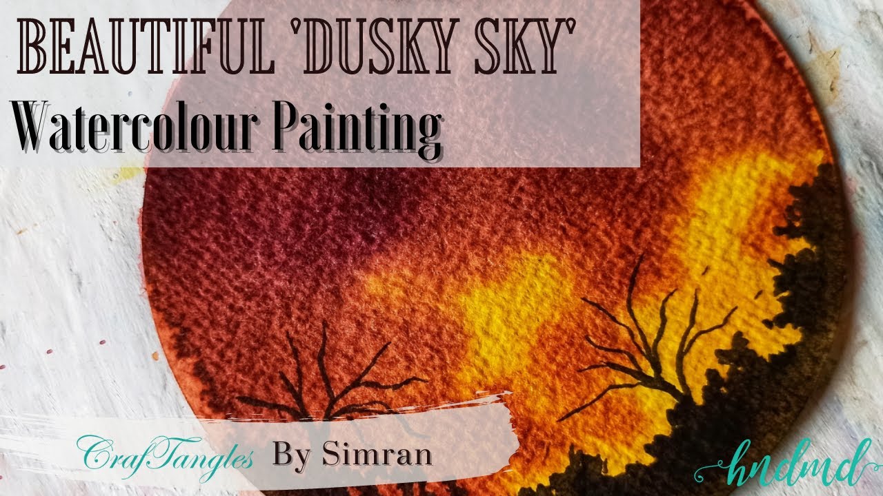 Beautiful 'Dusky Sky' Watercolour Painting
