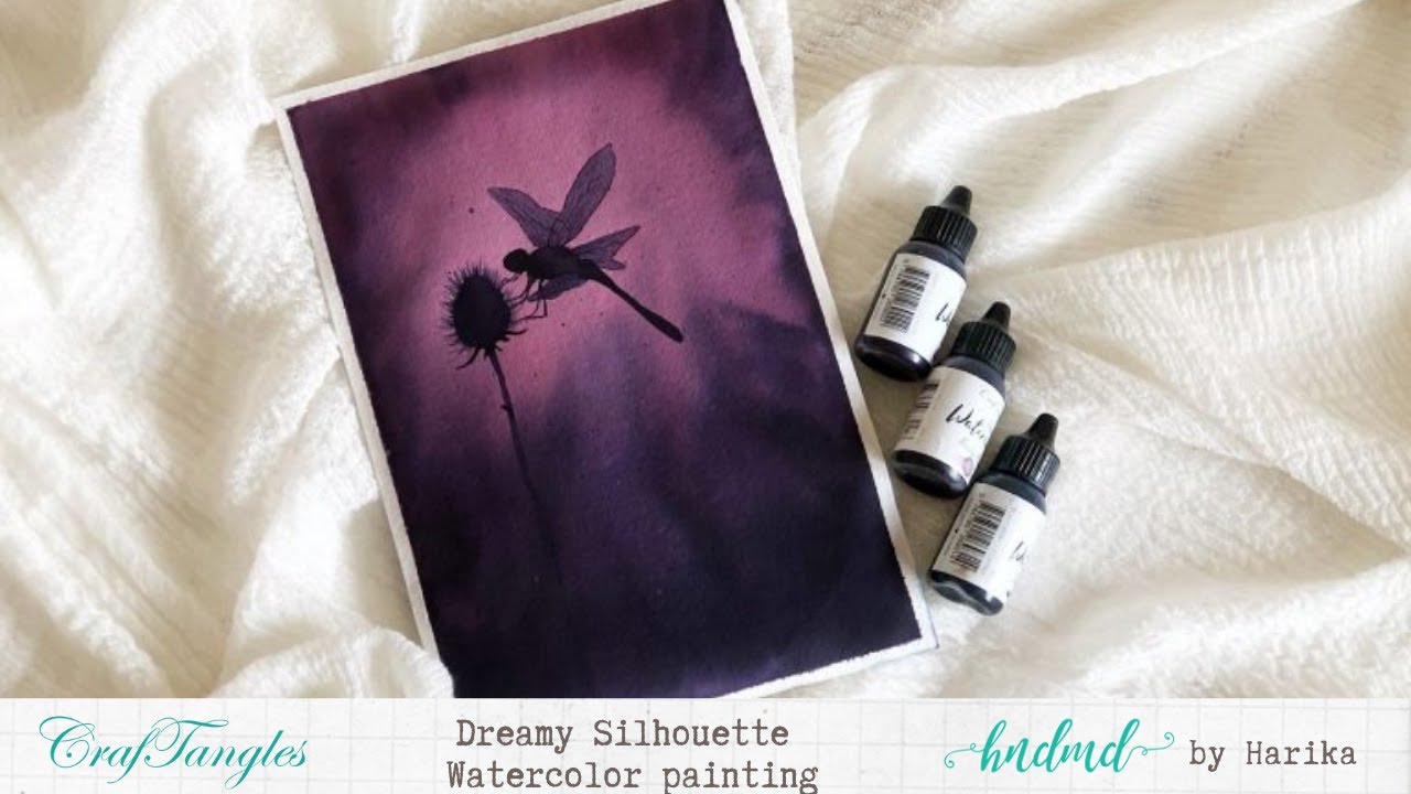 Dreamy Silhouette Watercolor painting