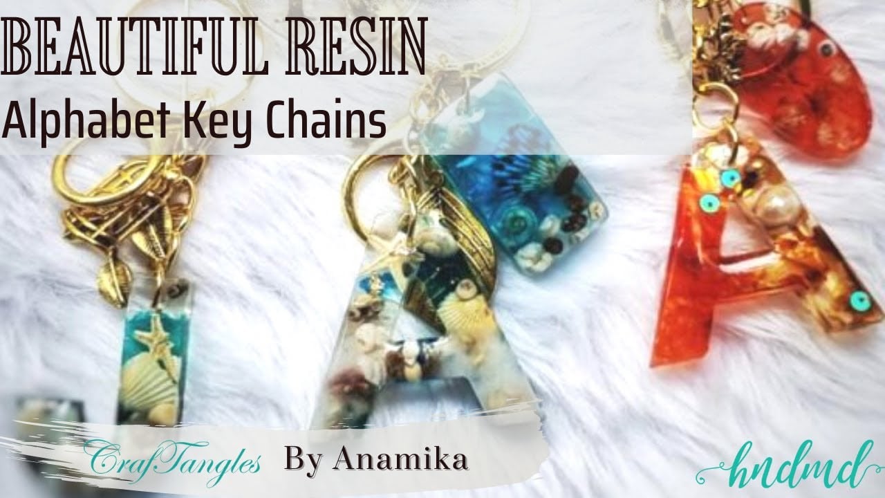 Beautiful Resin "Alphabet" Key Chains