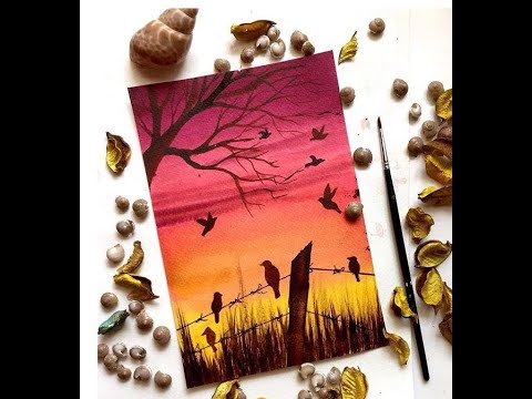 How to create watercolour painting [DIY start to end tutorial]