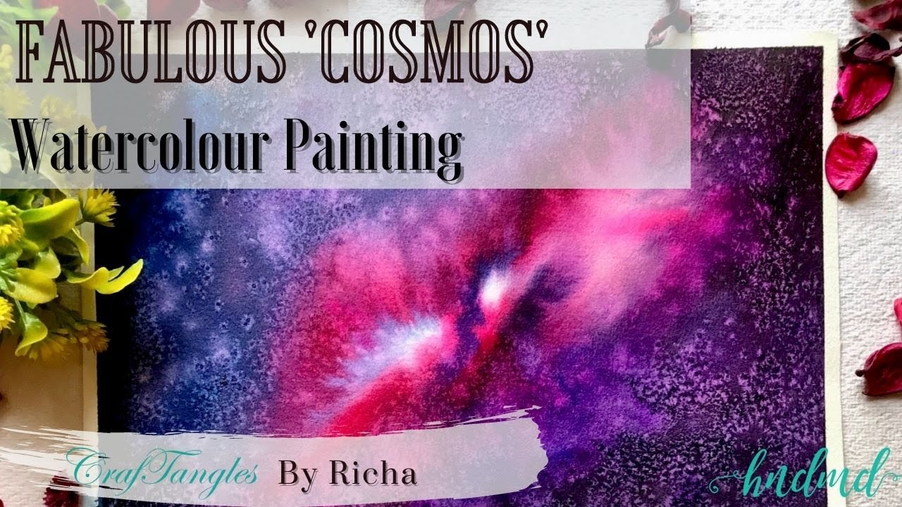 Fabulous 'Cosmos' Watercolour Painting