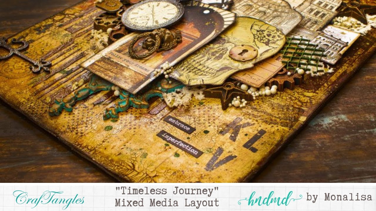 'Timeless Journey' Mixed Media Layout