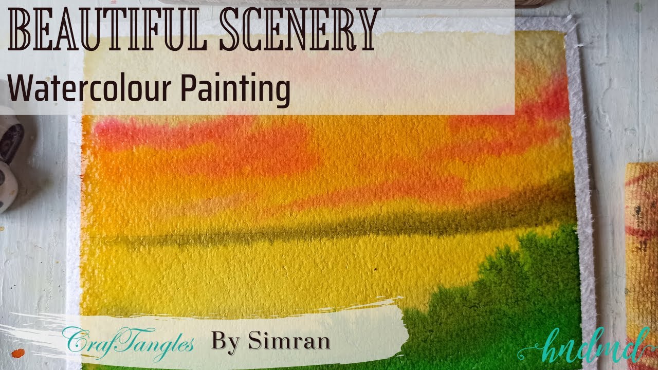Beautiful Scenery Watercolour Painting