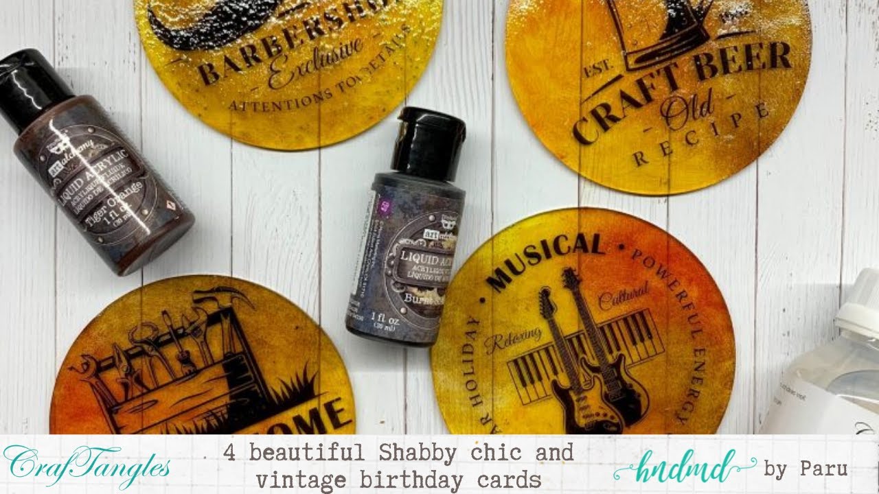 Acrylic Vintage Coasters using Transfer It Sheets