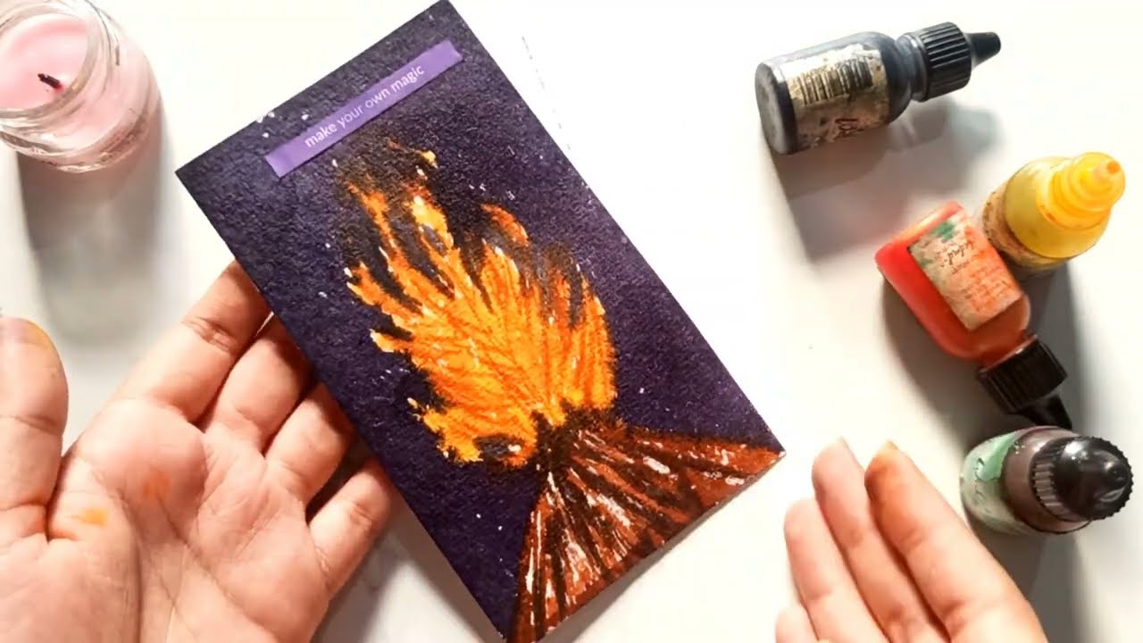 Magic #sunset #watercolor #painting #hndmd #craftangles #watercolour #paint #shorts #colour