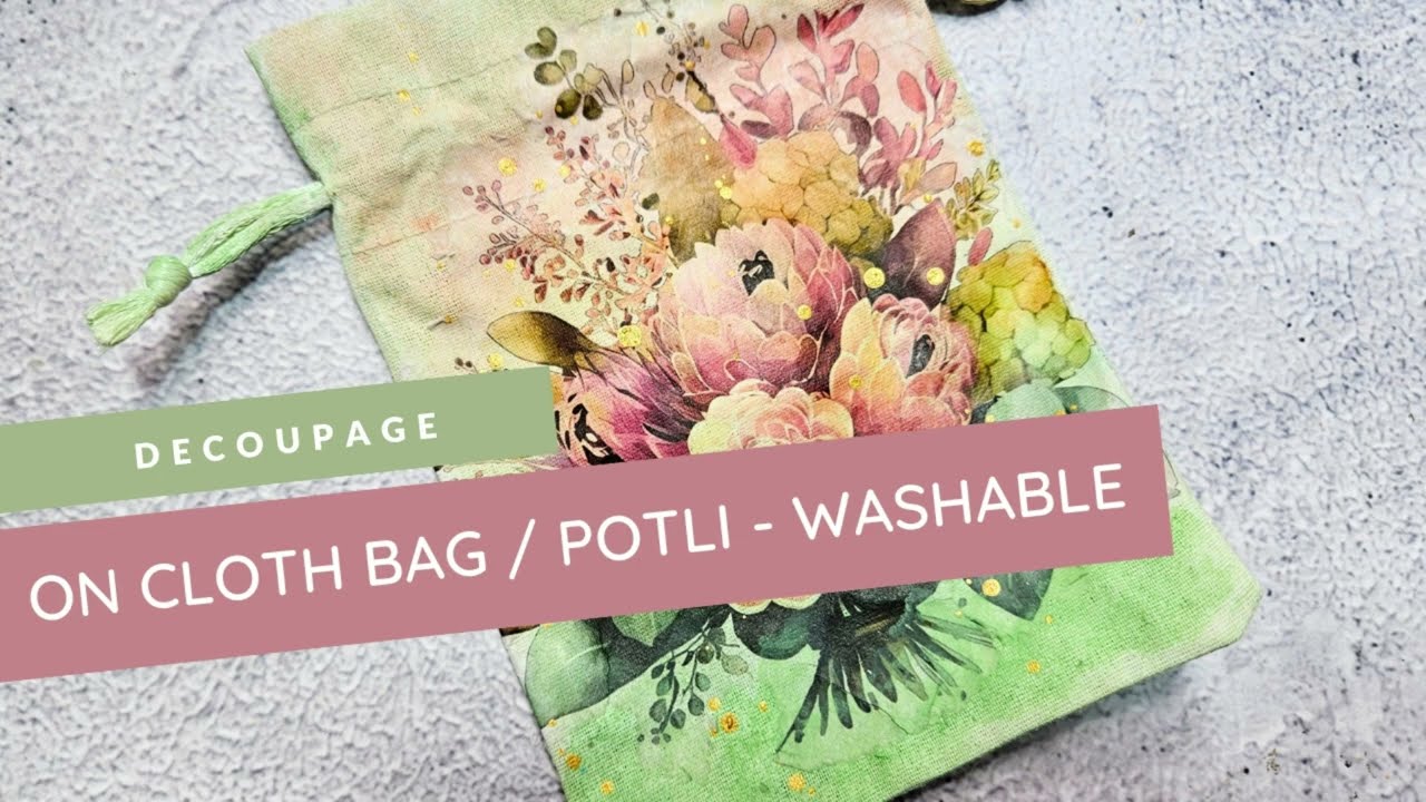 Decoupage on Cloth #decoupage #decoupagetutorial #upcycle #decoupagenapkin