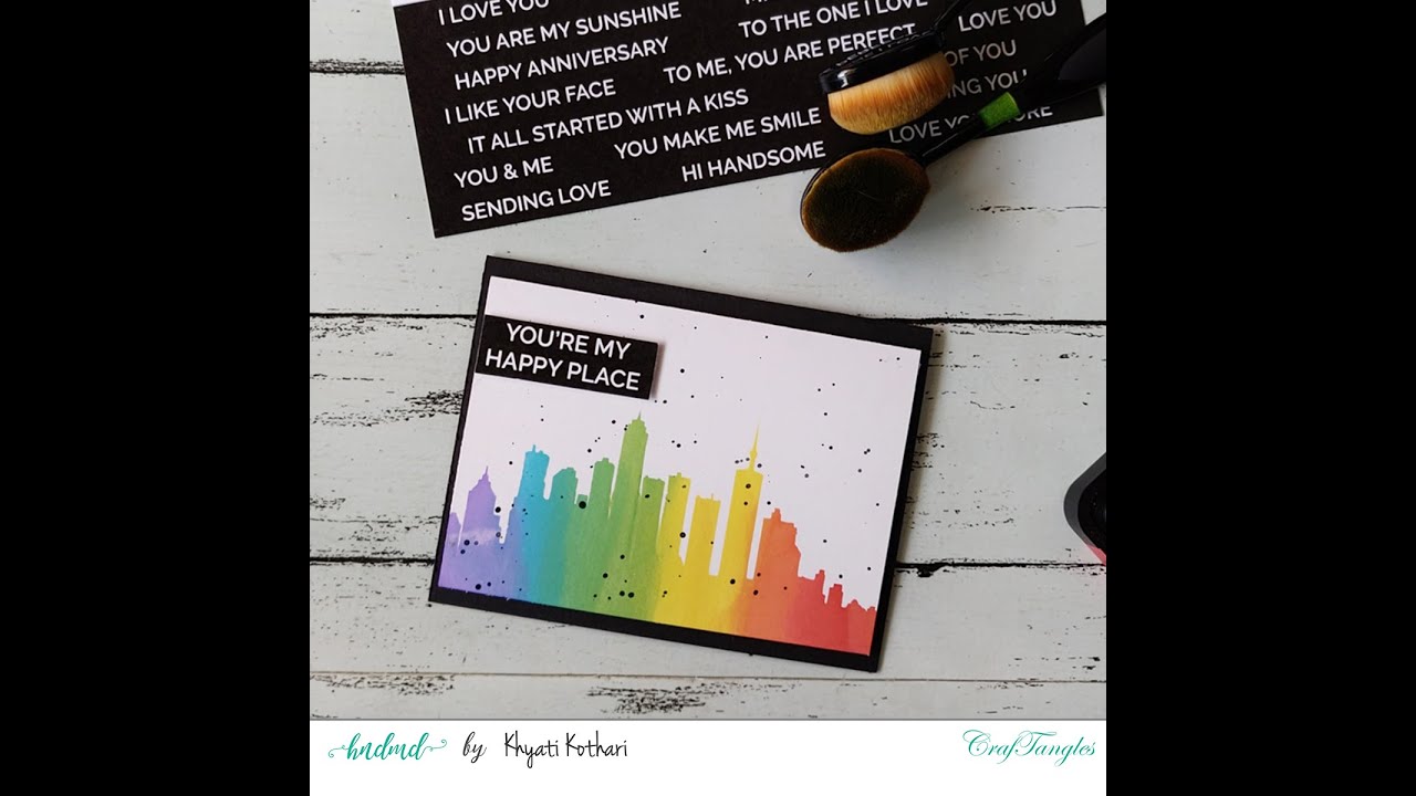 Rainbow Skyline Card - Cardmaking ideas