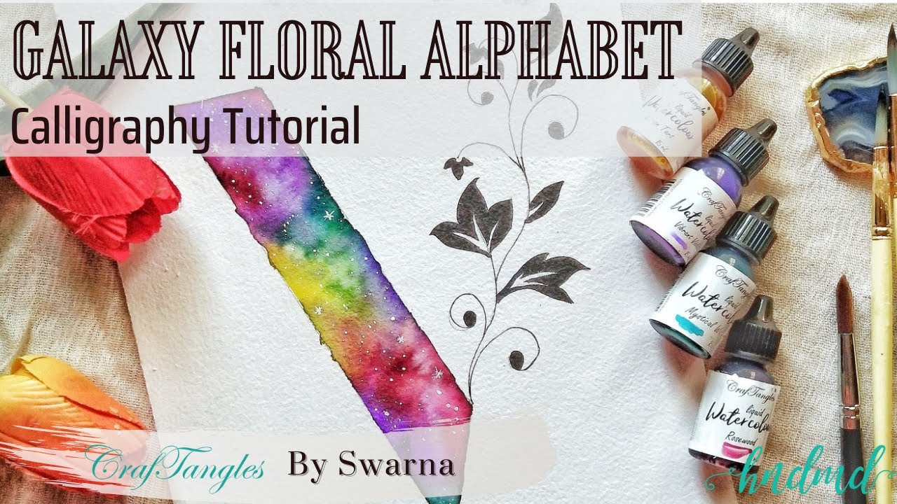 Awesome 'Galaxy Floral' Alphabet Tutorial