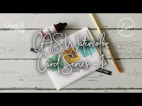 Doodled Watercolor Card - Cardmaking Idea
