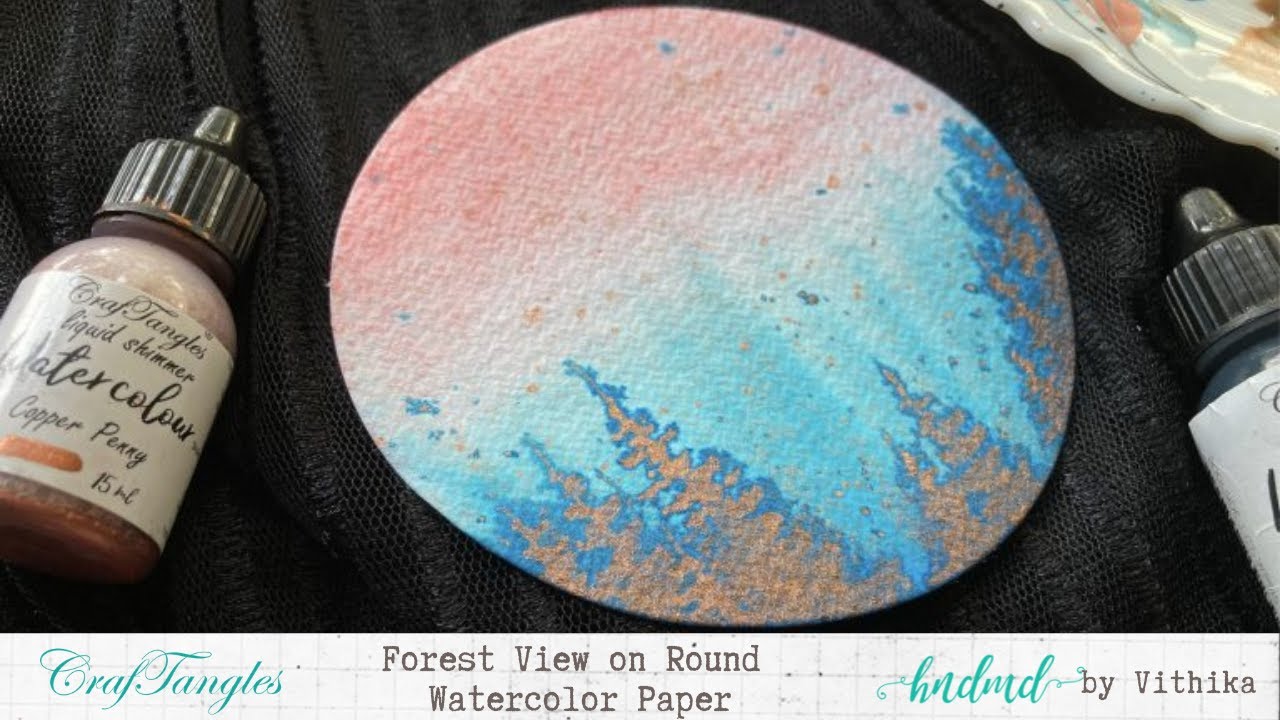 Forest View on Round Watercolor Paper