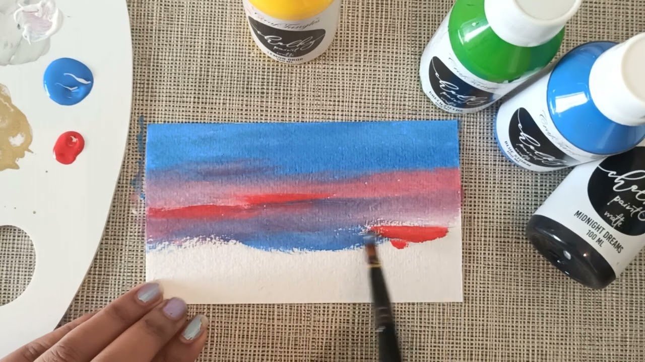 Paint with Me - Sunset #scenery #watercolor #paint