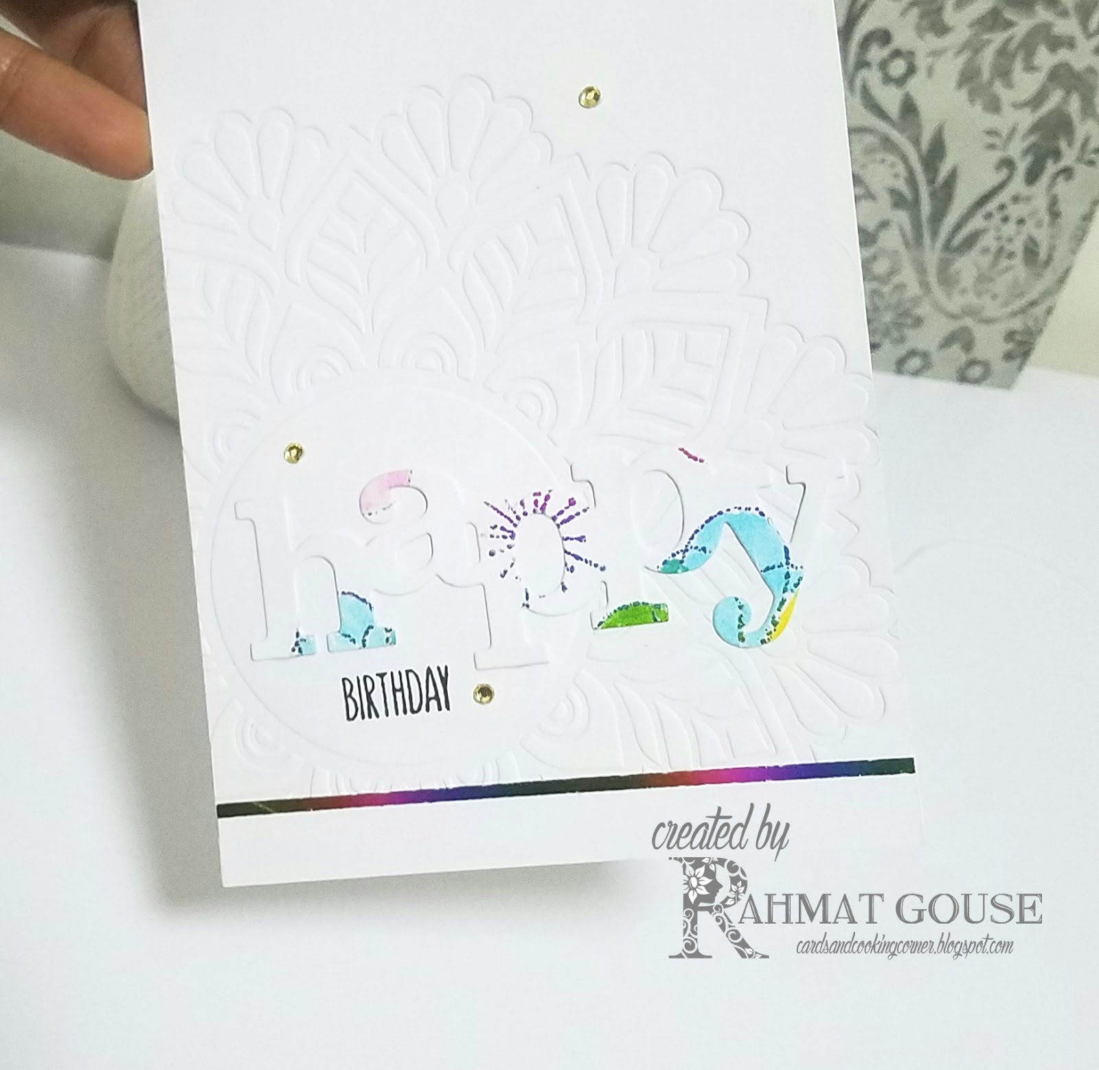 Dry Embossing using stencil - CraftAdda Blog
