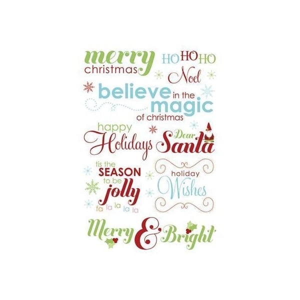 Imaginisce Cottage Christmas Collection Rub Ons - Season's Greetings