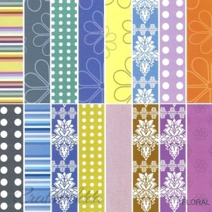 Assorted 6x6 Paper Pack - Floral Purple (Set of 32 sheets)