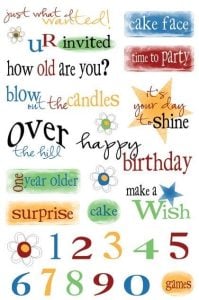 Three Bugs in a Rug - Birthday Rub-Ons