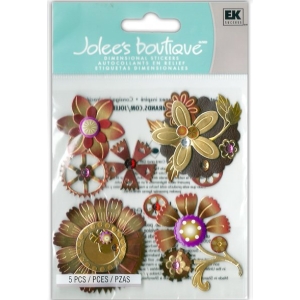 Jolee's Boutique - Steampunk Flowers Dimensional Stickers