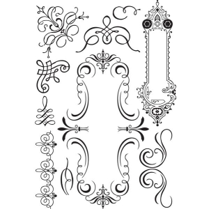 Prima Meadow lark Cling Mount Stamps (10 pcs)