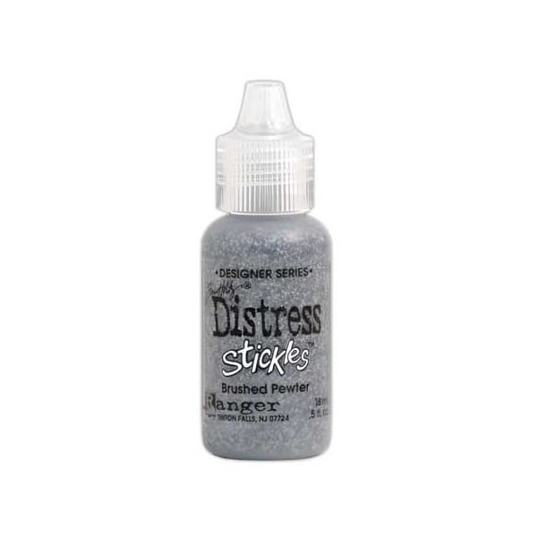 Tim Holtz Distress Stickles Glitter Glue - Brushed Pewter