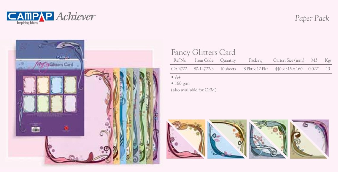 CAMPAP Fancy Glitter Card