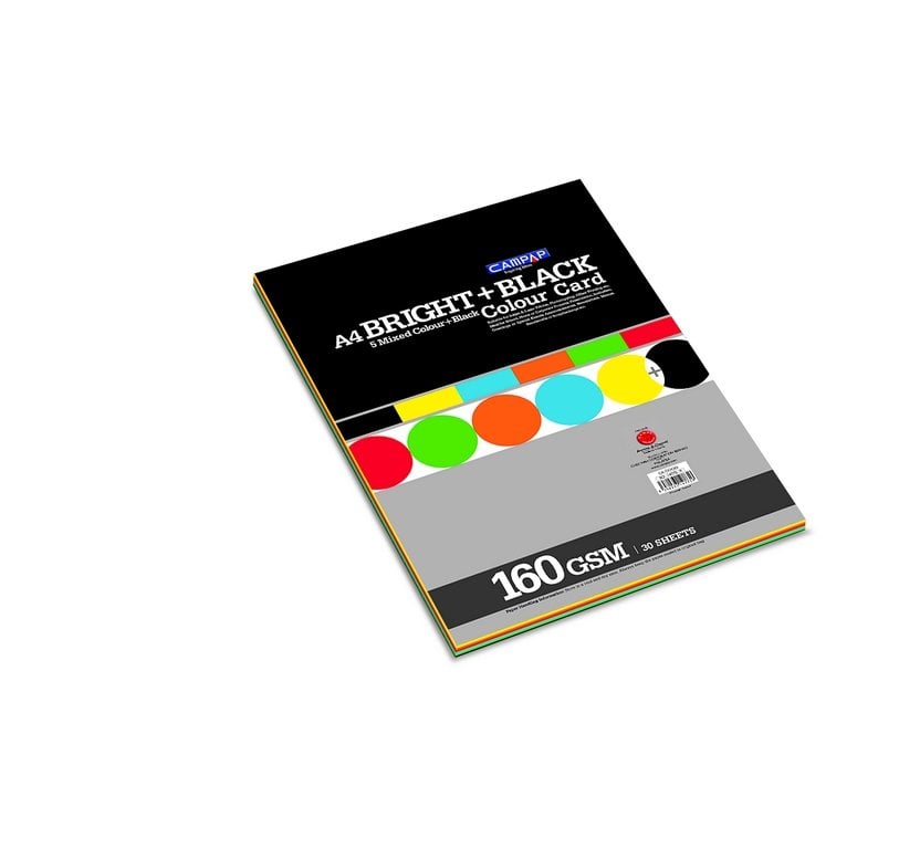 CAMPAP Bright & Black Color Card Paper