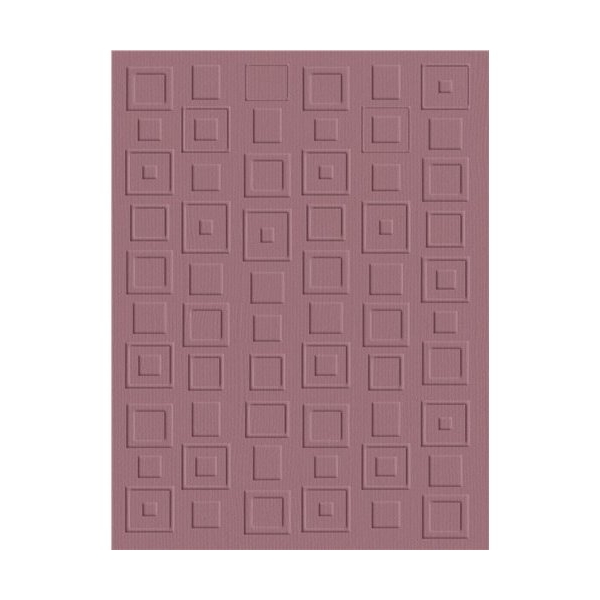 Quickutz A2 Embossing Folder - Retro Squares
