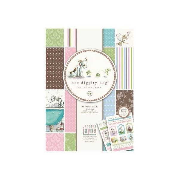 DoCrafts A4 Paper Pack - Hot Diggity Dog by Andrea Jayne