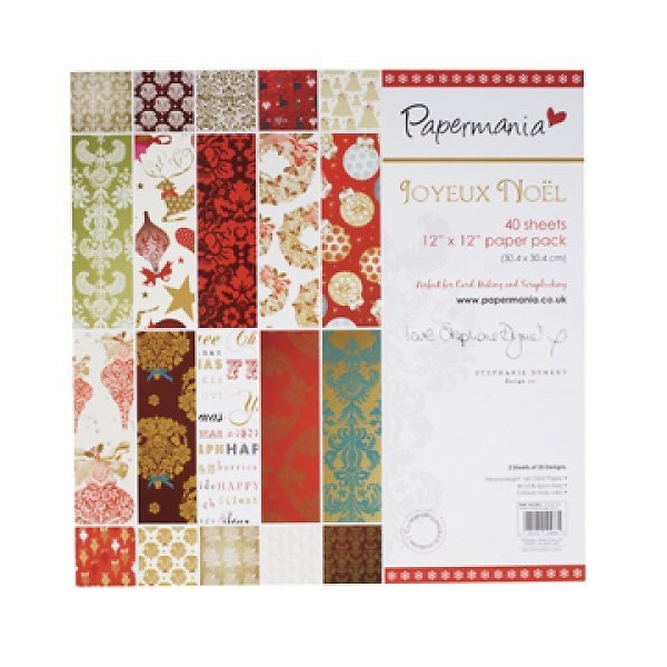 Papermania Joyeux Noel 8 by 8 paper pack