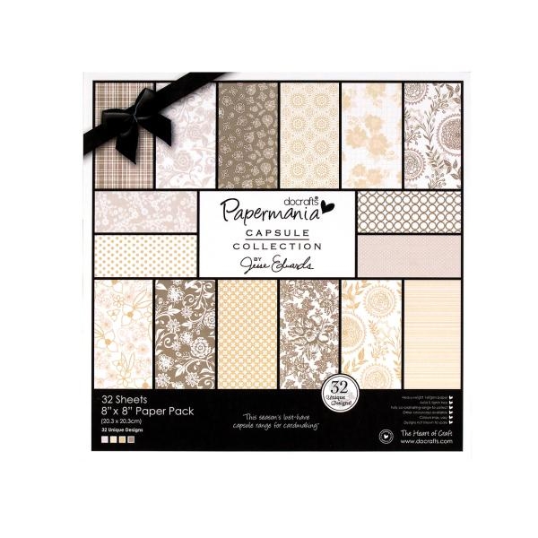 Papermania Capsule Collection 8X8" Paper Pack by Jesse Edwards - Lincoln Linen (Yellow)