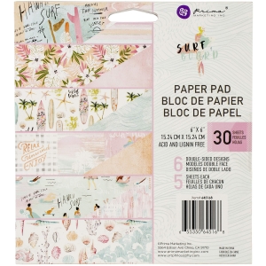 Prima Marketing Double-Sided Paper Pad 6"X6" 30/Pkg - Surfboard