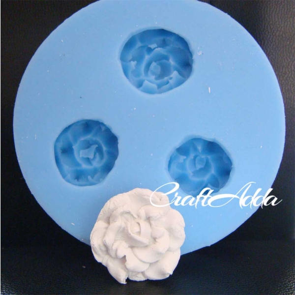 Small Soft Rose Silicone Clay Mould