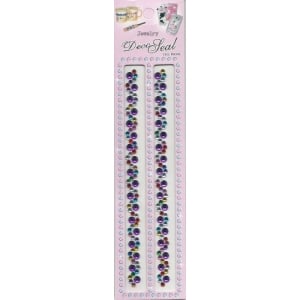 Purple and Molticolor Swirls Border Stickers