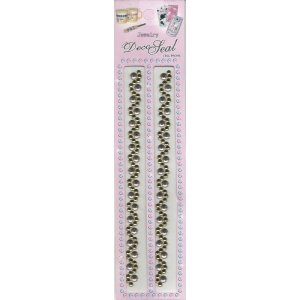 Yellow and White Swirls Border Stickers