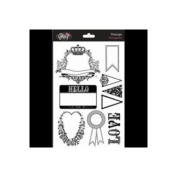 Glitz Clear Stamp - Love Games