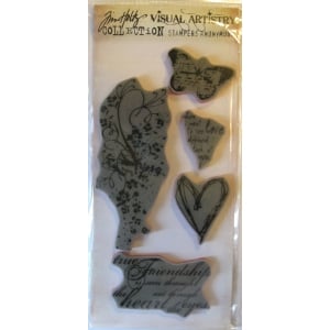 Tim Holtz Visual Artistry Cling Stamps - Heartfelt
